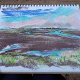 Belhaven-Estuary-Colour-Drawing-Carrie-Sanderson-Artist
