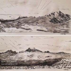 Pen And Ink Drawings Scottish Highlands - Carrie Sanderson Art