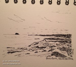 Bass Rock, North Berwick Sketch - Carrie Sanderson