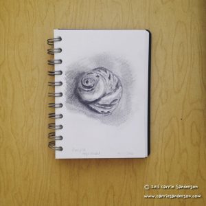 Purple Top Shell Sketch - Carrie Sanderson